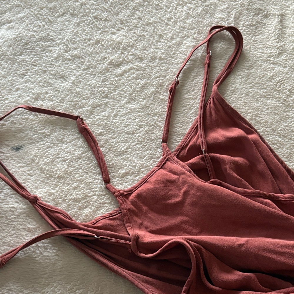 Free People Fairycore Handkerchief Hem Dress in Rust - Picture 5 of 5